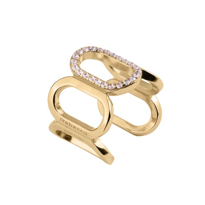 Andromeda ring with zircons links