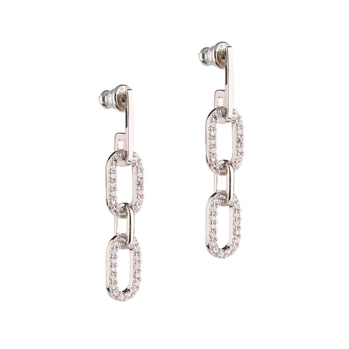 Andromeda earrings with pendant zircons links