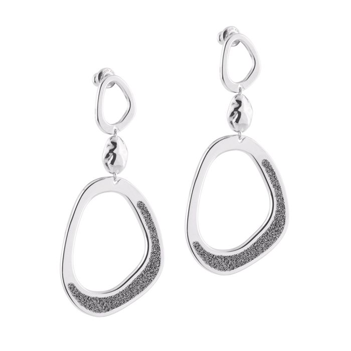 SILVER AND DIAMOND EARRINGS