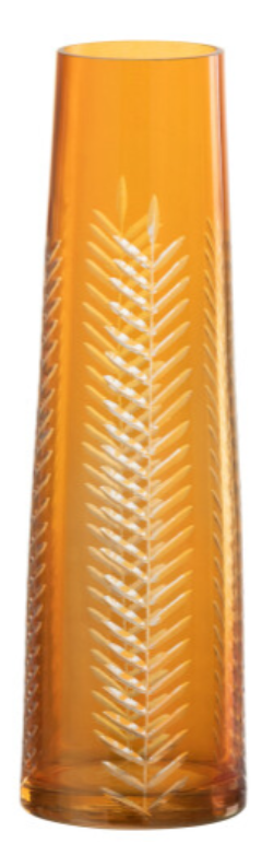 Vase Leaves Glass Mix Large