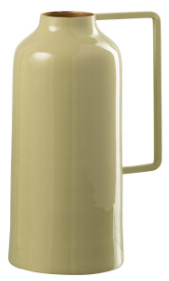 Vase Bottle Metal Green