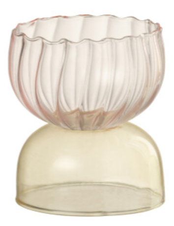 Candle Holder Half Globes Glass Mix