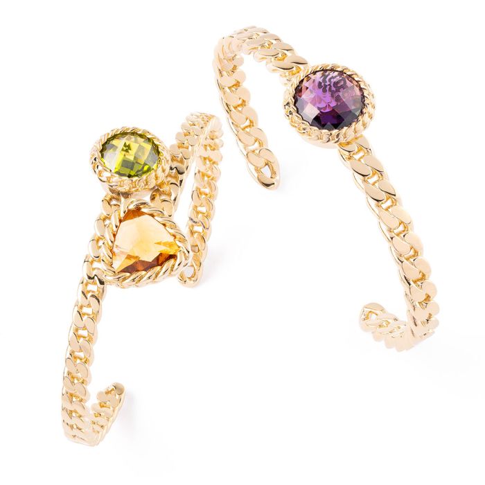 BRACELET IN BRONZE AND STONES
