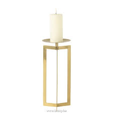 Candle Holder Stainless Steel Gold Large