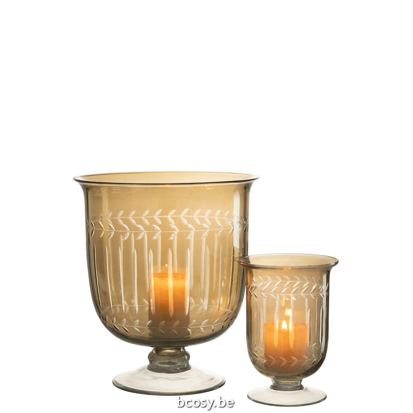 Hurricane Roman Stem Glass Smoke Large
