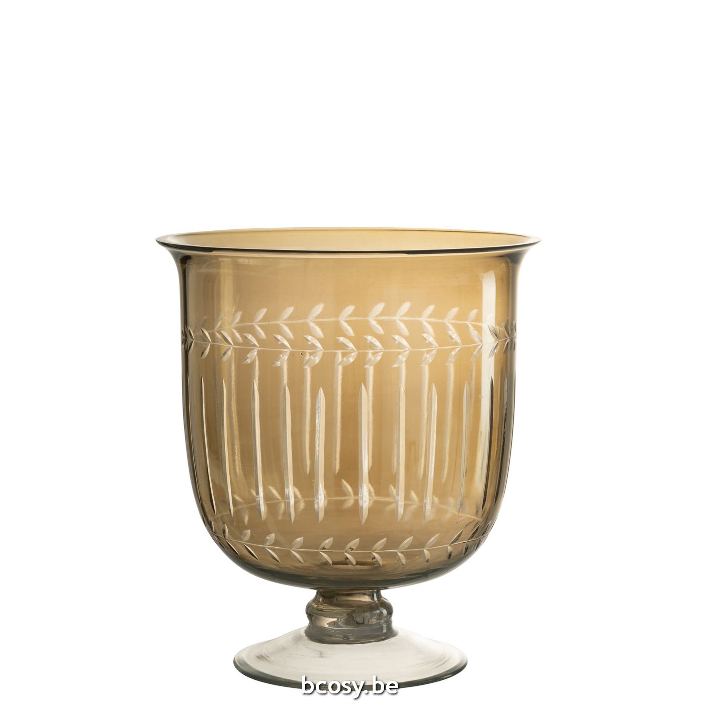 Hurricane Roman Stem Glass Smoke Large