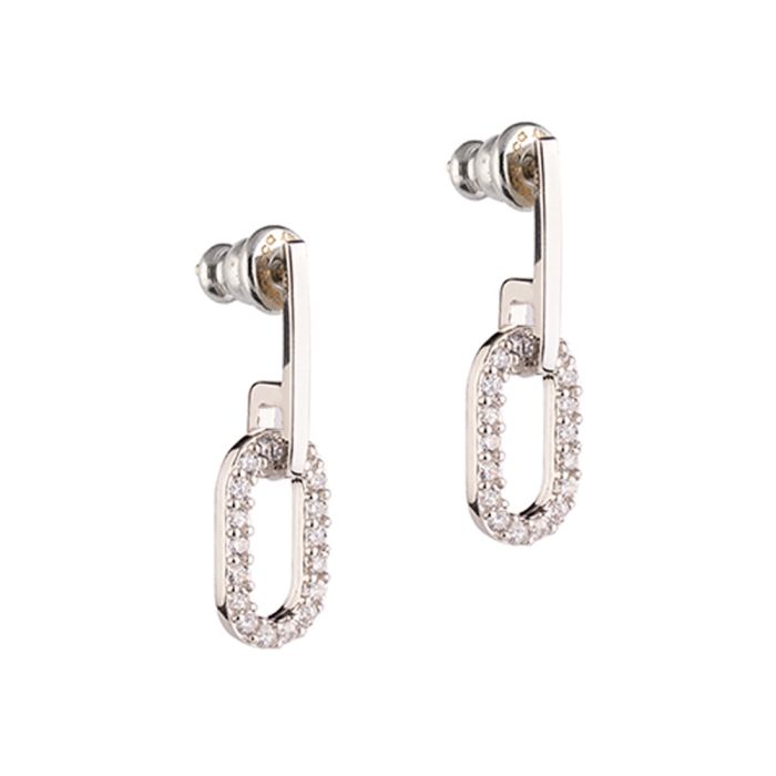 Andromeda earrings with pendant zircons links
