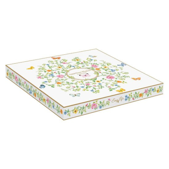 Porcelain serving platter 25.5 cm in color box DANCING BUTTERFLIES