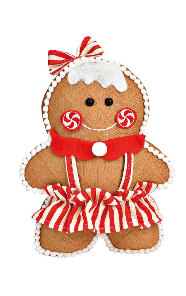 Gingerbread figure made of textile brown