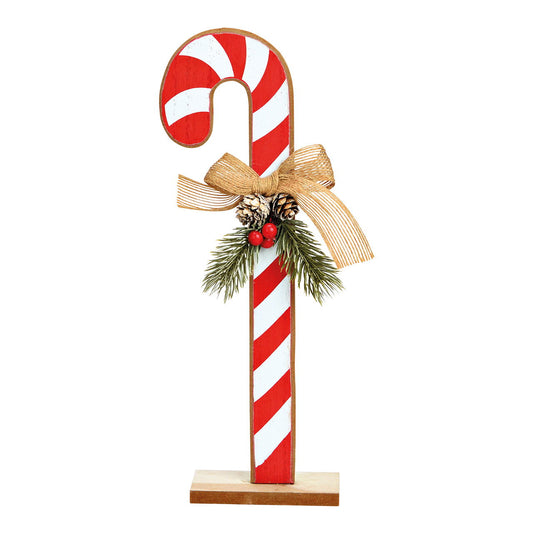 Candy cane stand made of poplar wood red, white