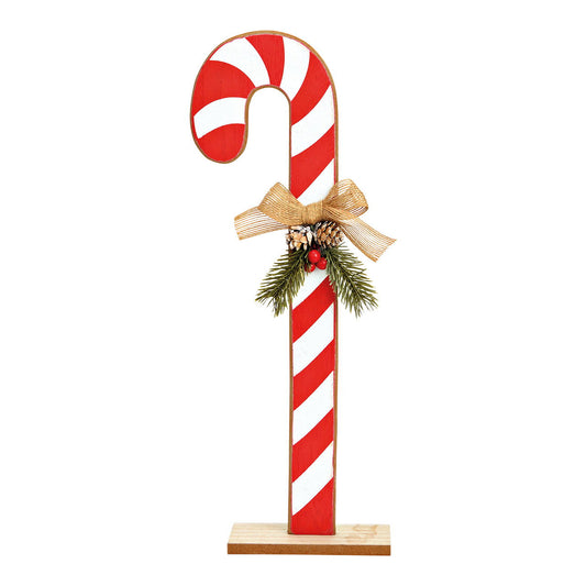 Candy cane stand made of poplar wood red, white