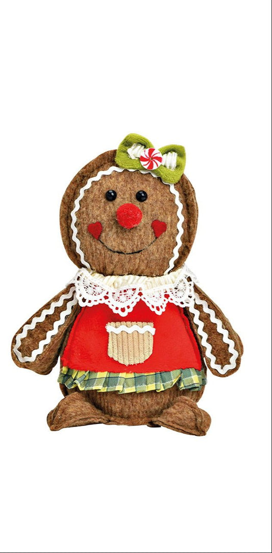 Gingerbread figurine made of textile brown