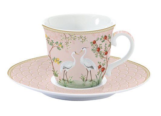 CUP AND SAUCER IN PORCELAIN IN COLOR BOX JARDIN DE REVES - Shukha Online Store