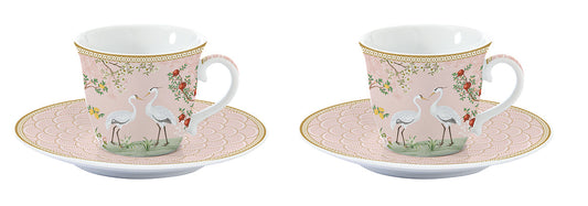 Set 2 coffee C&S in porcelain in color box JARDIN DE REVES - Shukha Online Store