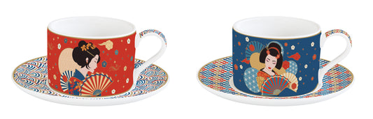 Set 2 porceain cups & saucers 240 ml TOKYO