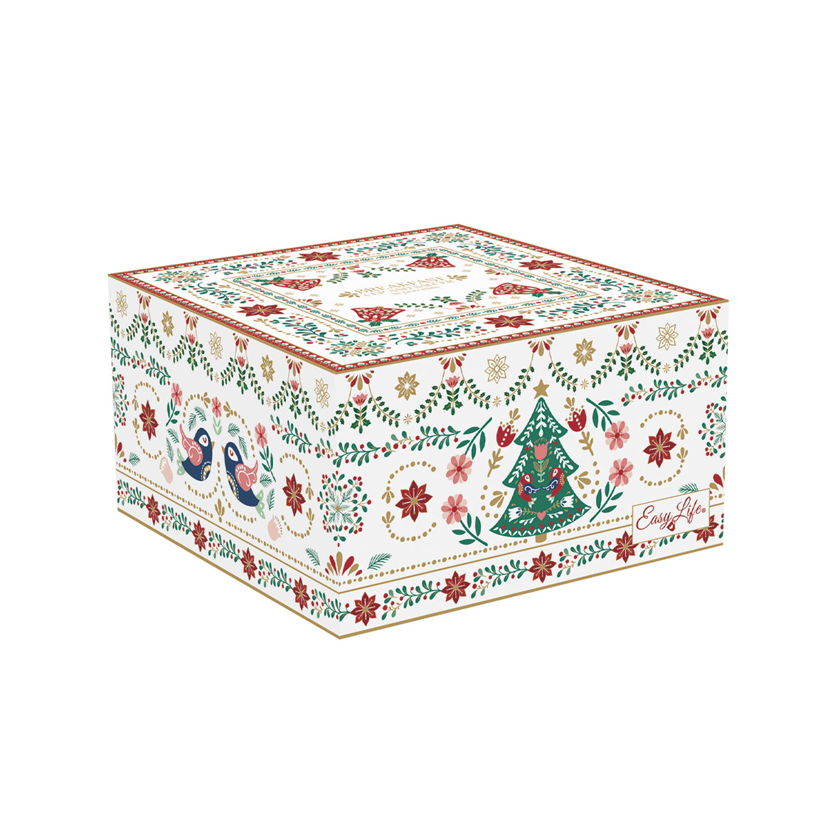 Breakfast porcelain cup with saucer 400 ml CHRISTMAS FOLK