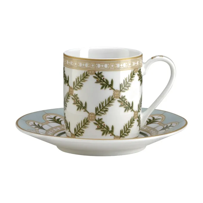 Set of 2 espresso cups with saucer ROSITA