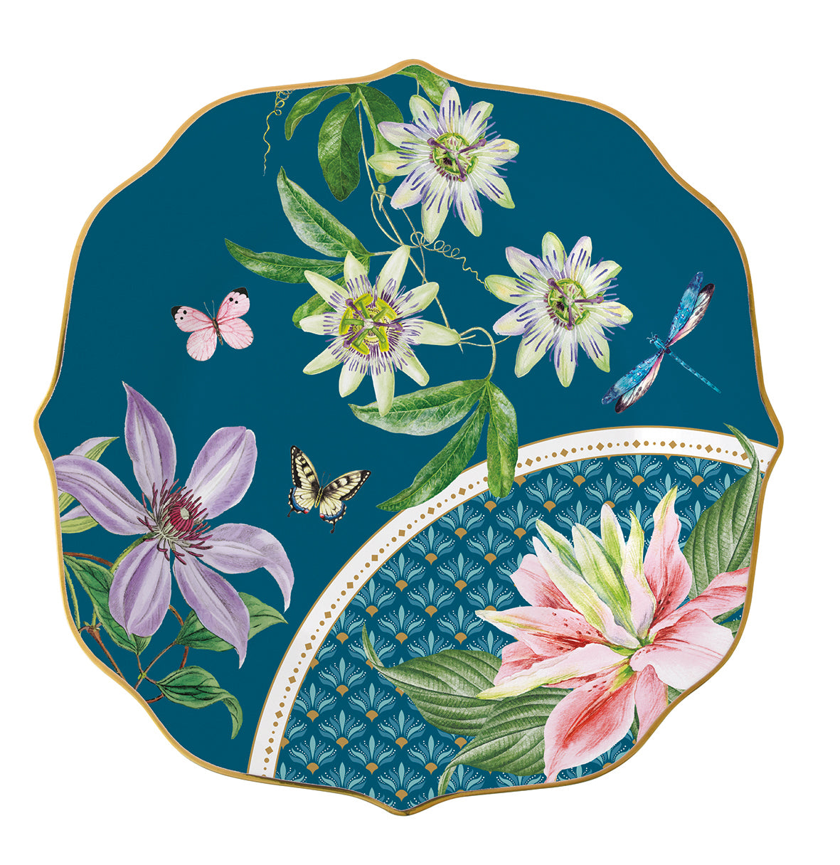 Porcelain side plate Ø 19 cm in color box VOYAGE TROPICAL - Shukha Online Store