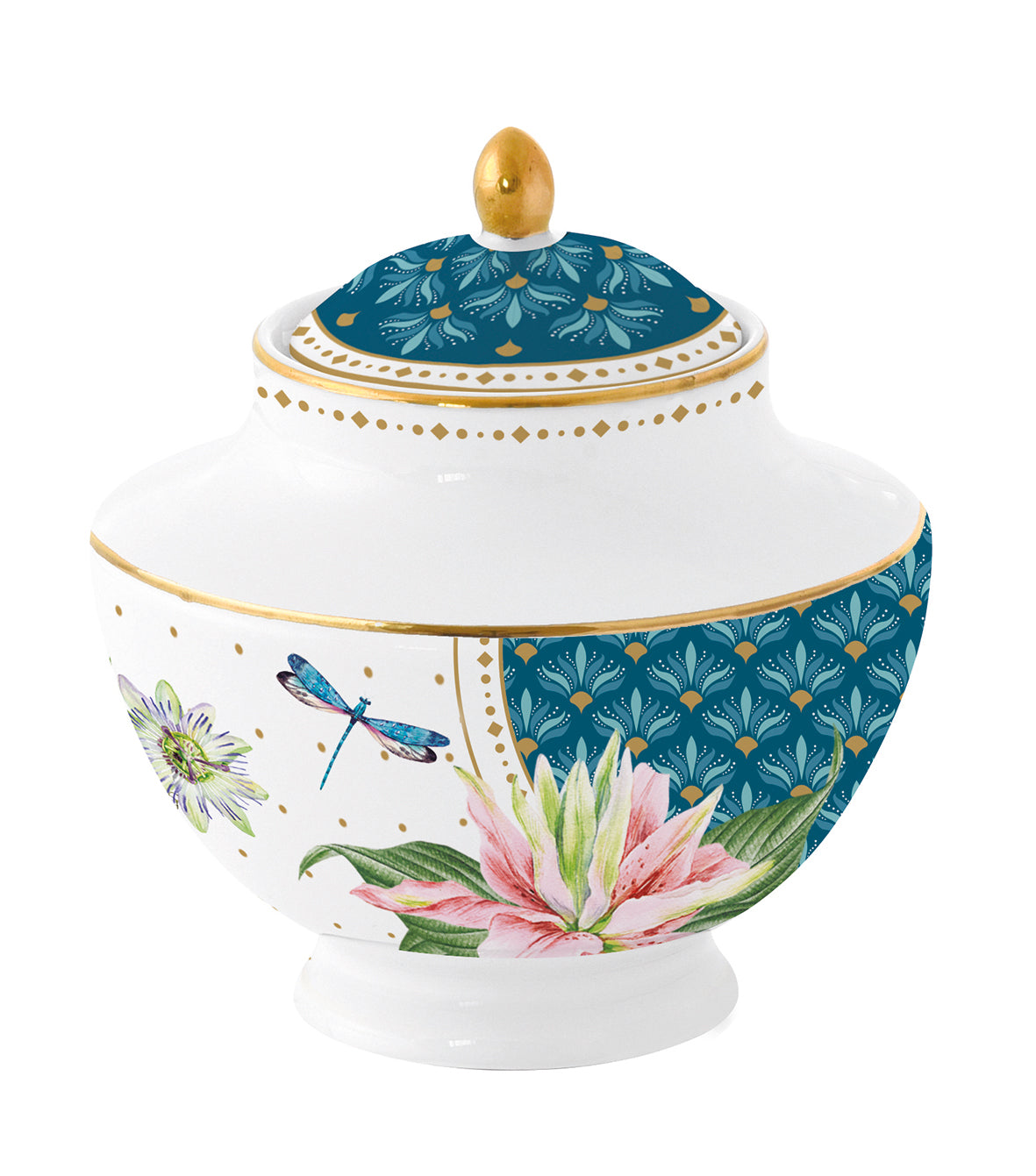 Porcelain sugar bowl 250 ml in color box VOYAGE TROPICAL - Shukha Online Store