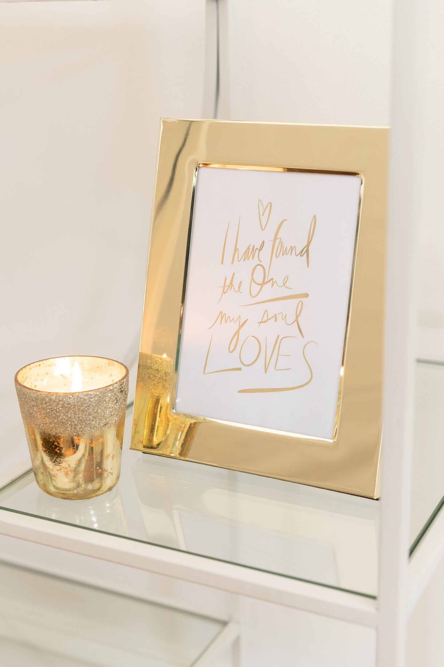 Photo Frame Wide Border 13X18 Metal Gold Medium