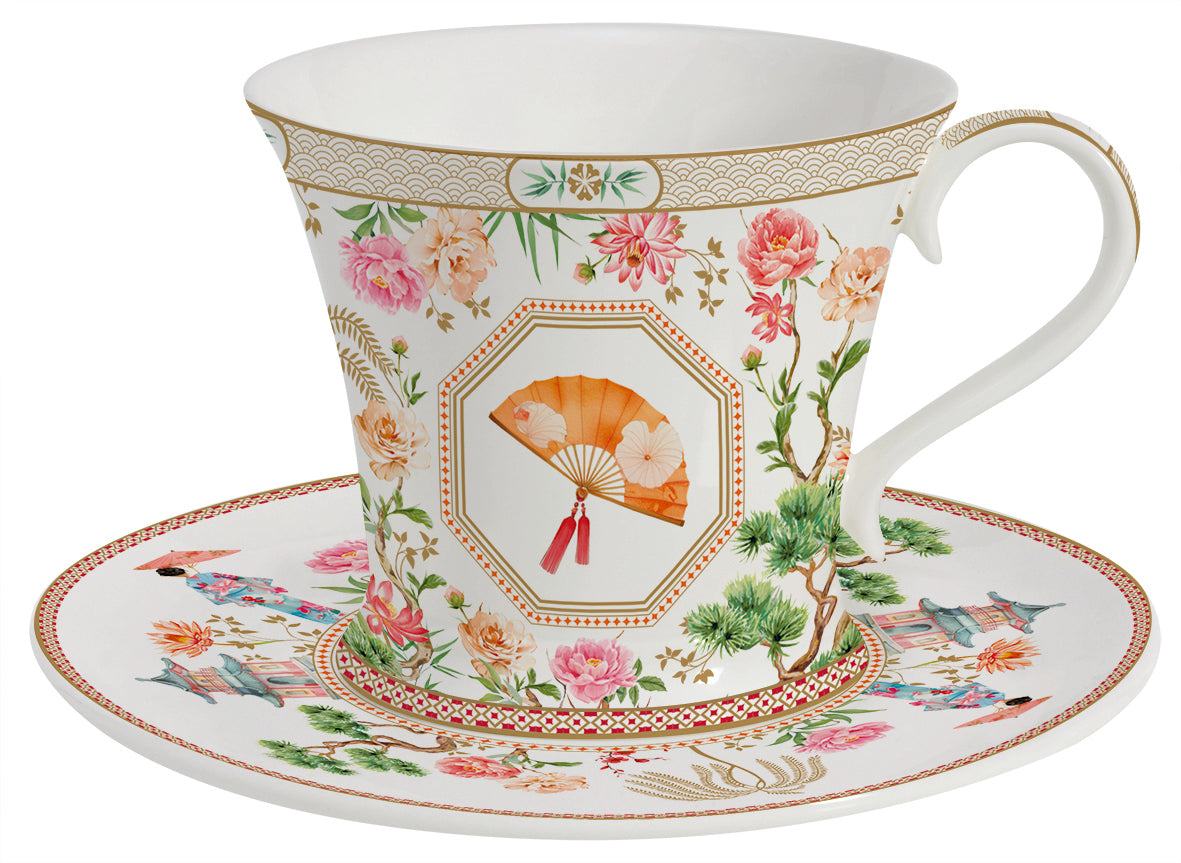 Porcelain cup & saucer 200 ml in color box JARDINS D'ORIENT