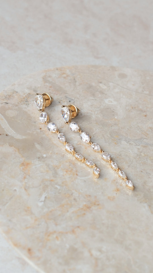 Tegan Earrings Gold Vermeil