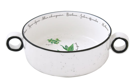 Porcelain bowl Ø 16 cm w/handles HERBARIUM
