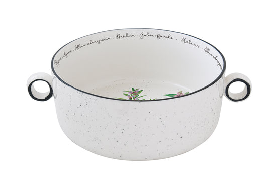 Porcelain bowl Ø 20 cm w/handles HERBARIUM