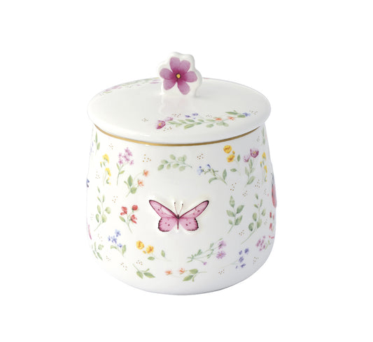 Porcelain cookie jar in color box FANCY GARDEN