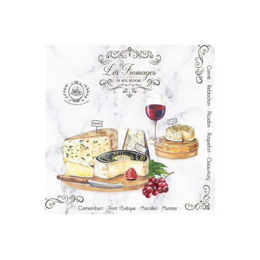 Pack of 20 Fashion paper 33×33 LES FROMAGES