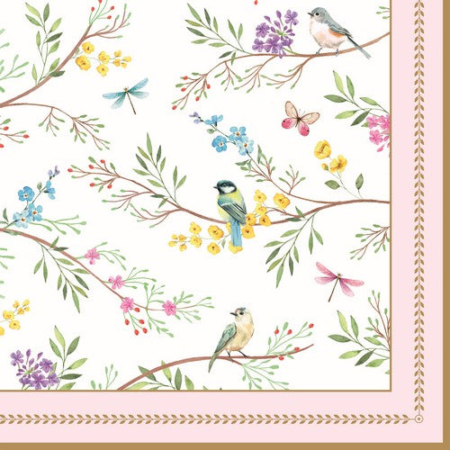 Pack of 20 Fashion paper  33x33 BIRDS MELODY