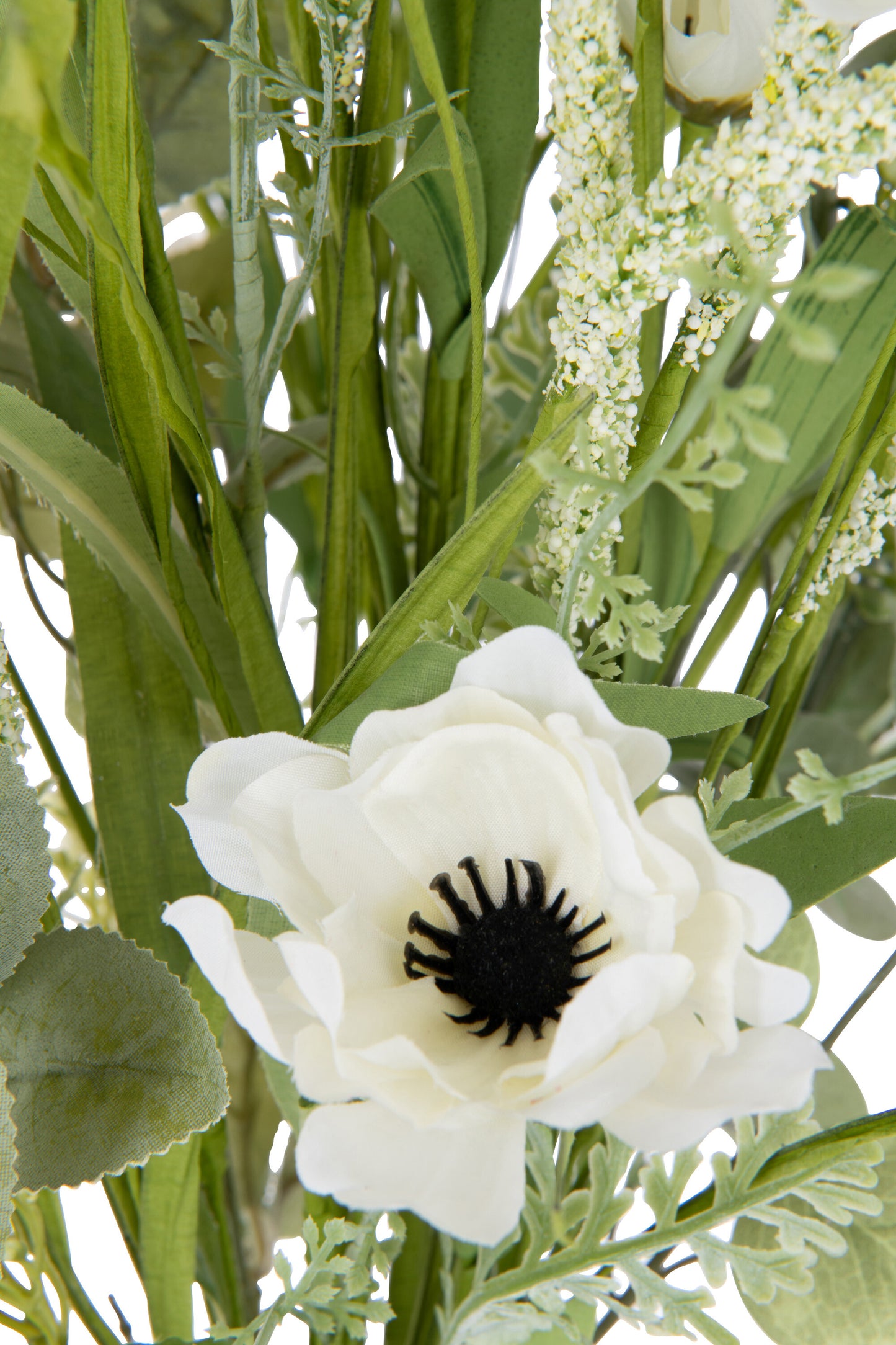 Bouquet Mix Flowers Artificial White