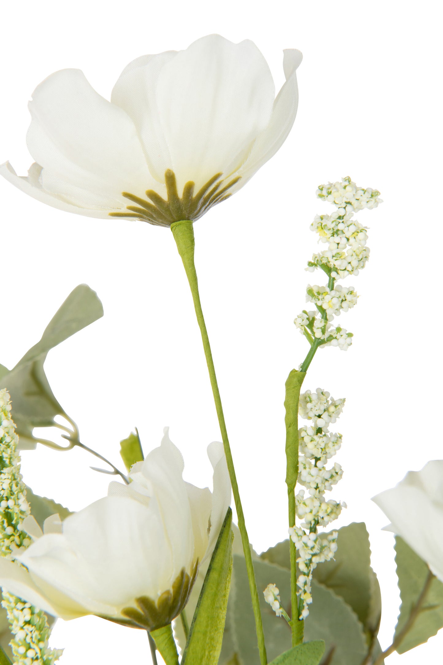 Bouquet Mix Flowers Artificial White