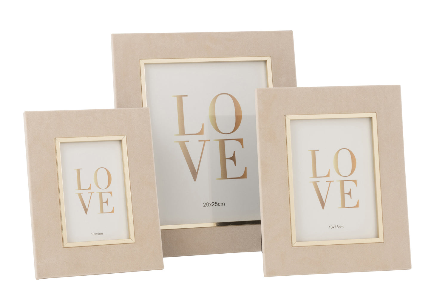 Photo Frame Dita Velvet Beige Large