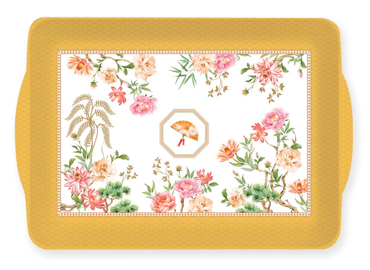 Tray w/handles 33x22 JARDINS D'ORIENT