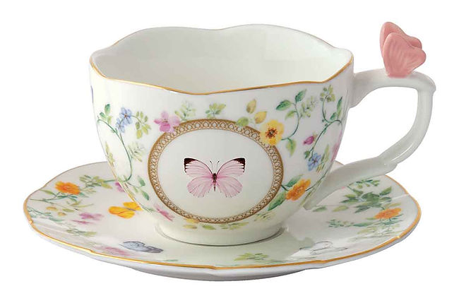 Porcelain cup & saucer 240 ml in color box DANCING BUTTERFLIES