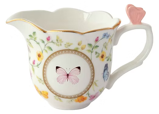 Porcelain creamer 220 ml in color box DANCING BUTTERFLIES