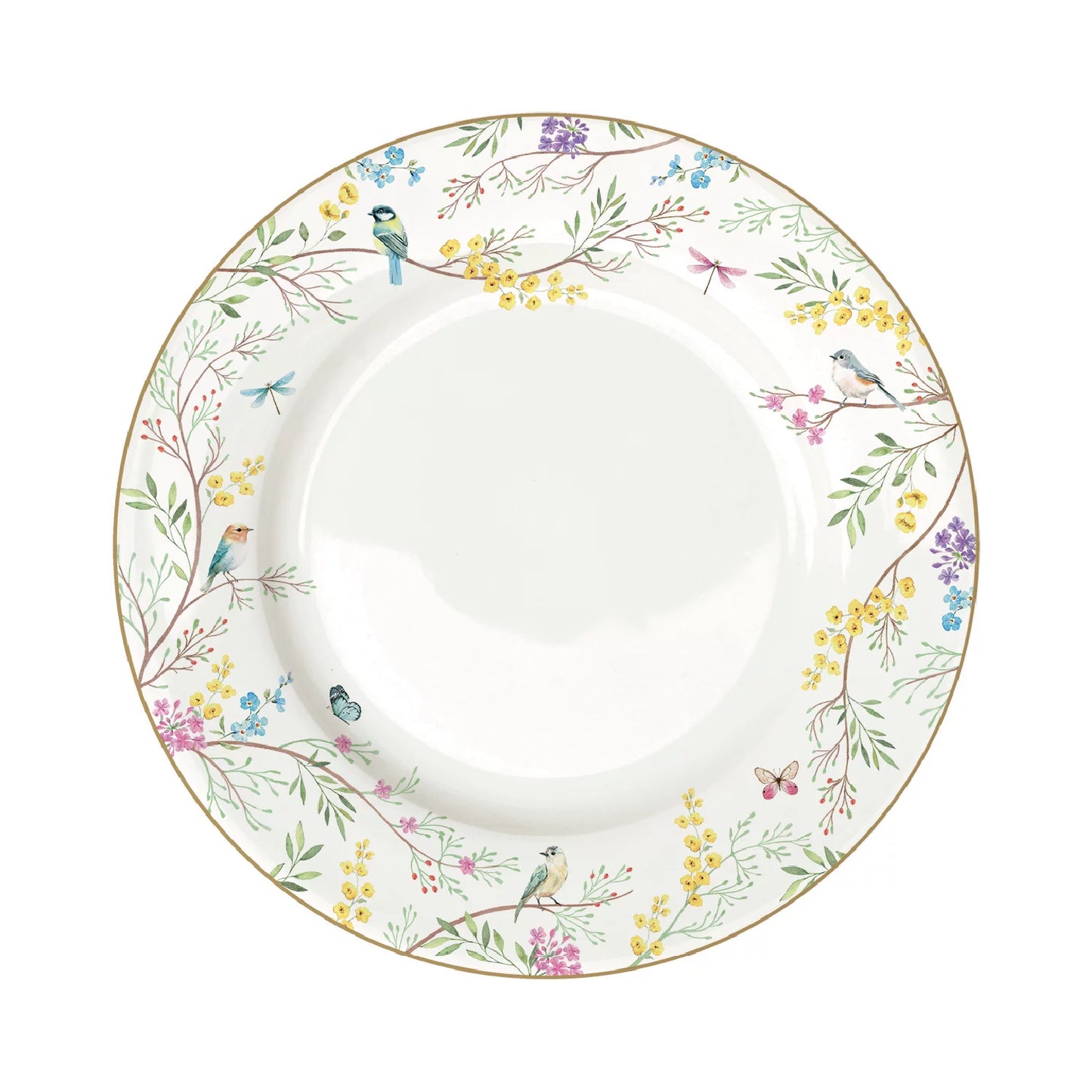 Dinner plate in porcelain Ø 26,5 cm BIRDS MELODY
