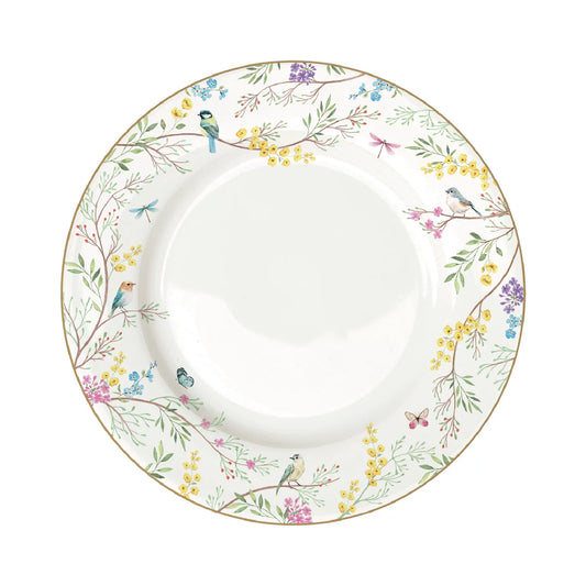 Dinner plate in porcelain Ø 26,5 cm BIRDS MELODY