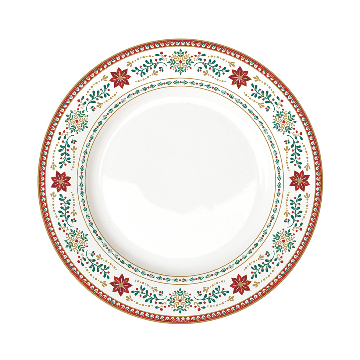 Dinner plate in porcelain Ø 26.5 cm CHRISTMAS FOLK