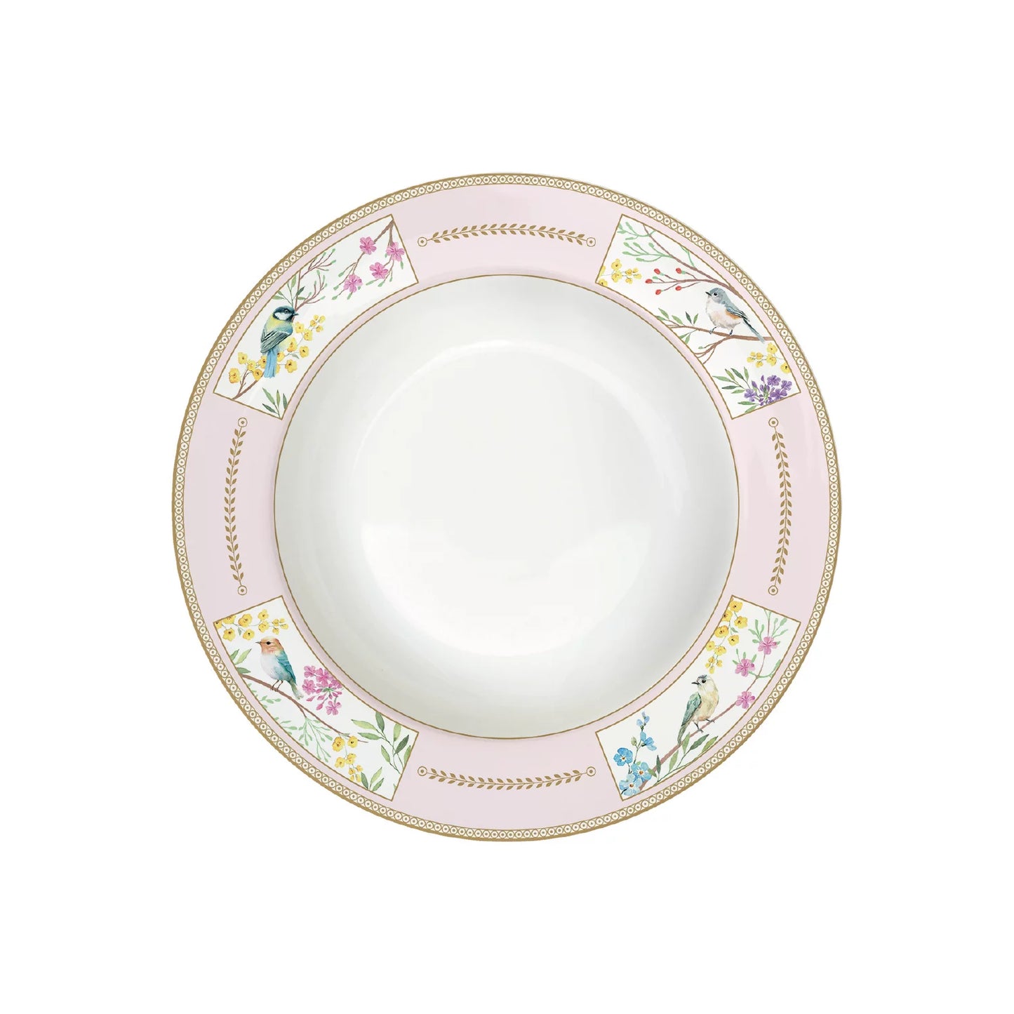 Soup plate in porcelain Ø 21,5 cm BIRDS MELODY