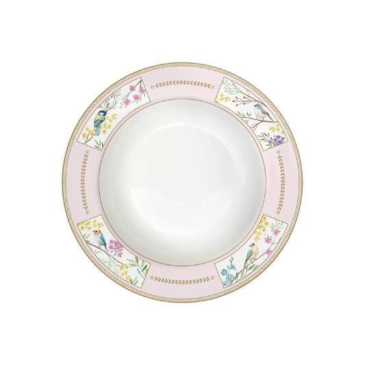 Soup plate in porcelain Ø 21,5 cm BIRDS MELODY