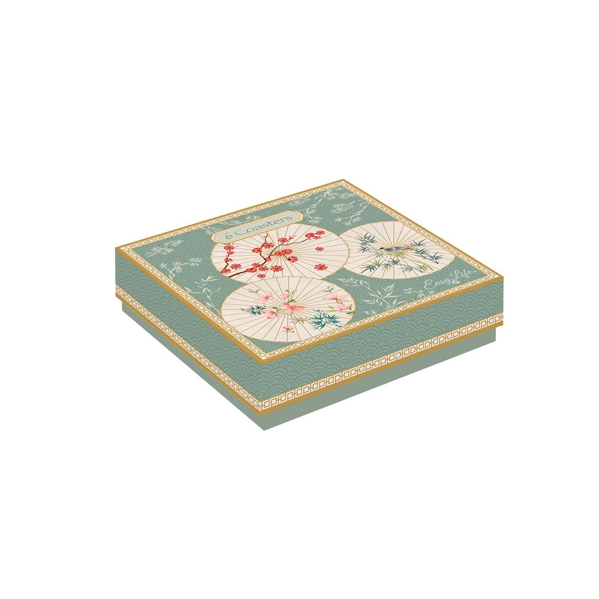 Set 6 cork coasters ORIENTAL DREAMS