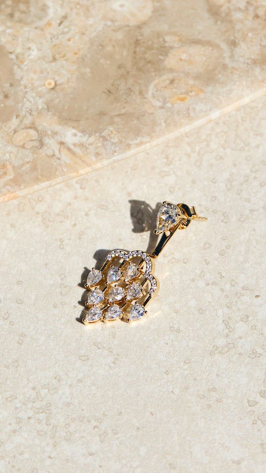 Alba Baby Chandelier Earrings Gold Vermeil