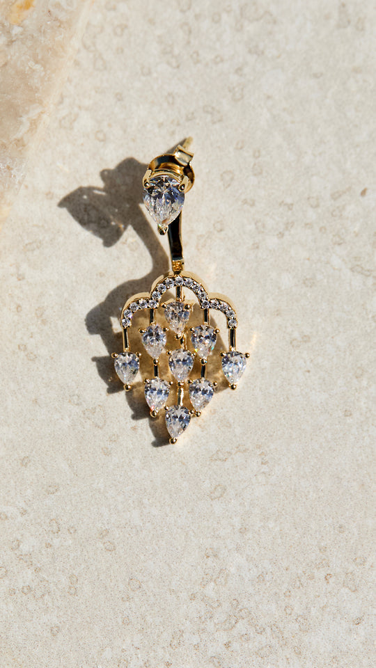 Alba Baby Chandelier Earrings Gold Vermeil