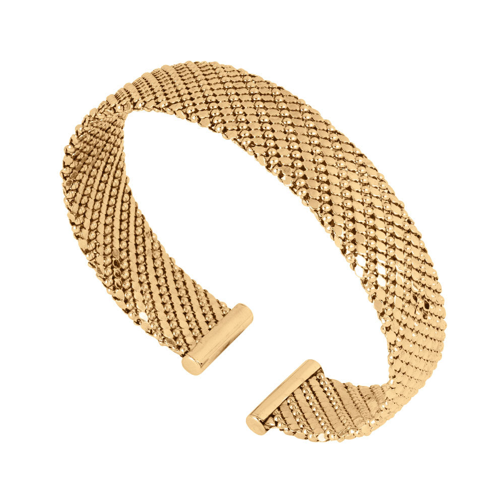 Athena rigid bracelet flat snake skin