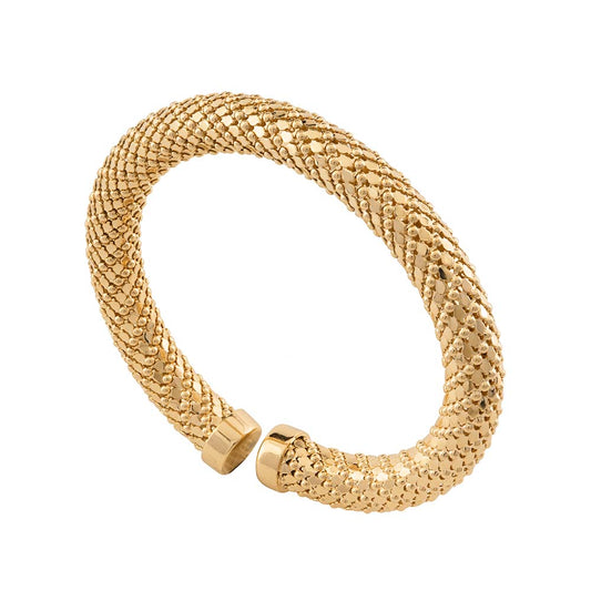 Athena rigid bracelet tubular snakeskin