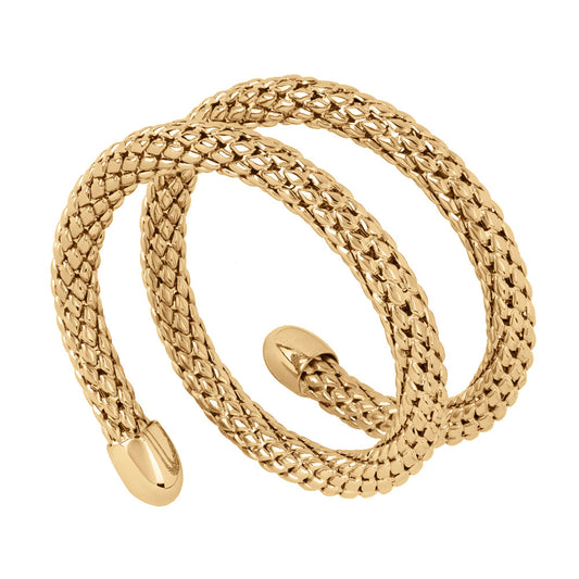 Athena rigid bracelet tubular double scale