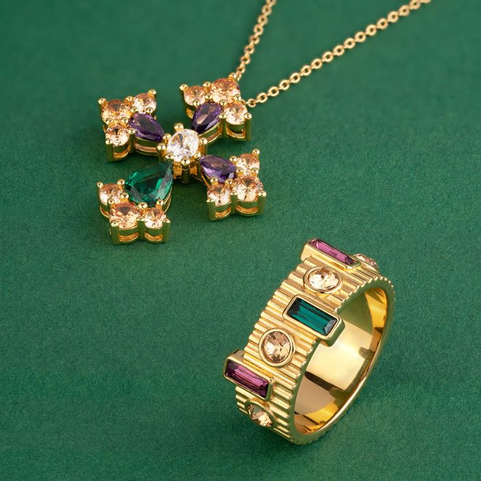 Judith ring with colored stones
