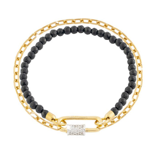 Palermo bracelet with black stones
